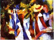 August Macke Madchen unter Baumen Spain oil painting artist